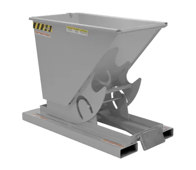 Vestil Steel Medium Duty Self Dumping Hopper 1/3 Cubic Yard 4000 Lb. Capacity Machine Gray