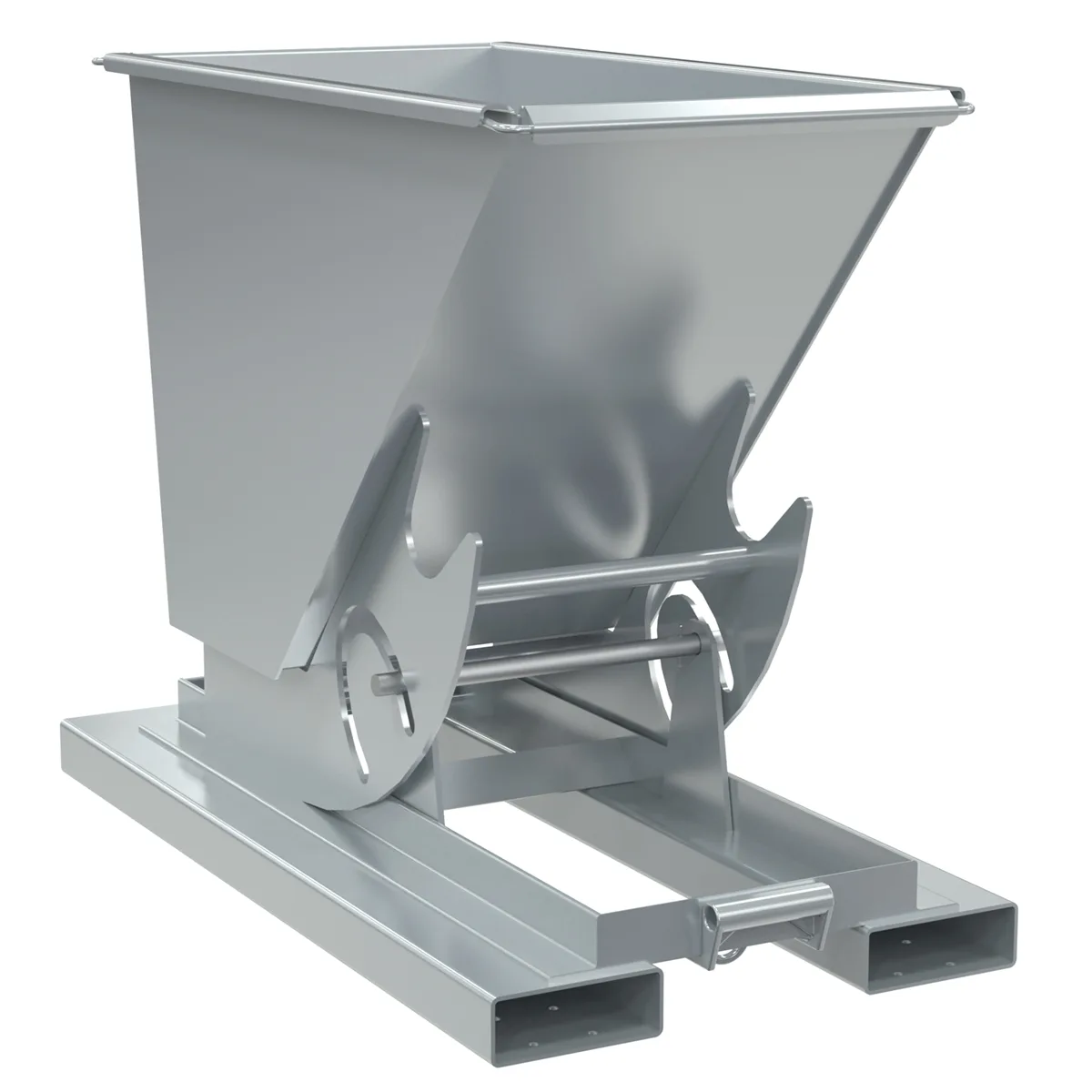 Vestil D-33-MD-NB-SL d-style hoppers, no bump & dump