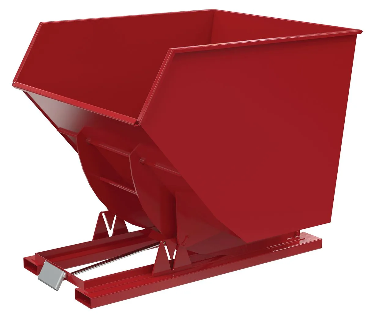 Vestil D-350-HD-SR d style - self-dumping steel hoppers with bumper release