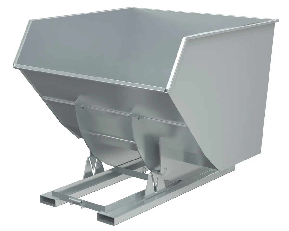 Vestil D-400-HD-NB-SL d-style hoppers, no bump & dump