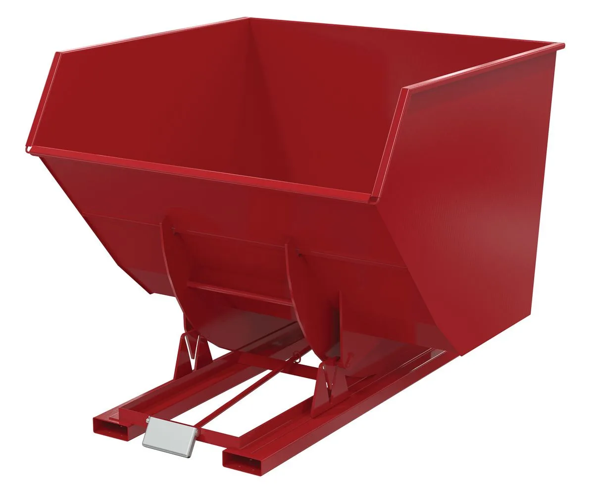 Vestil D-400-HD-SR d style - self-dumping steel hoppers with bumper release