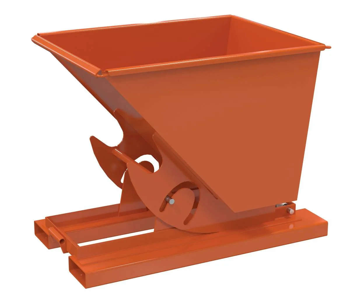 Vestil D-50-HD-NB-ORG-C d-style hoppers, no bump & dump