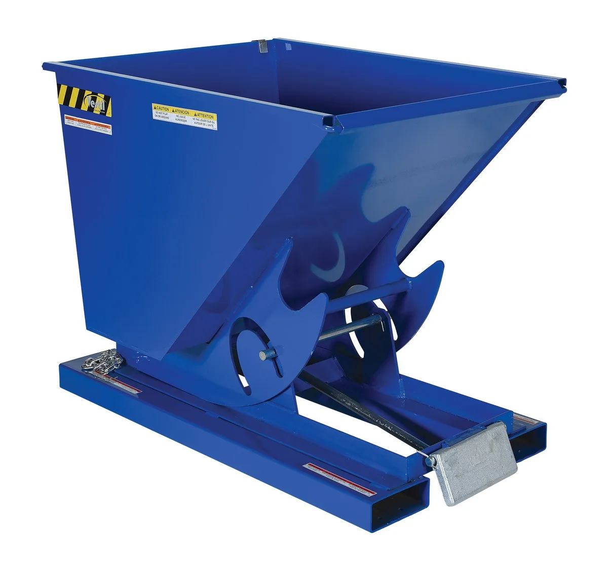 Vestil D-50-LD d style - self-dumping steel hoppers with bumper release