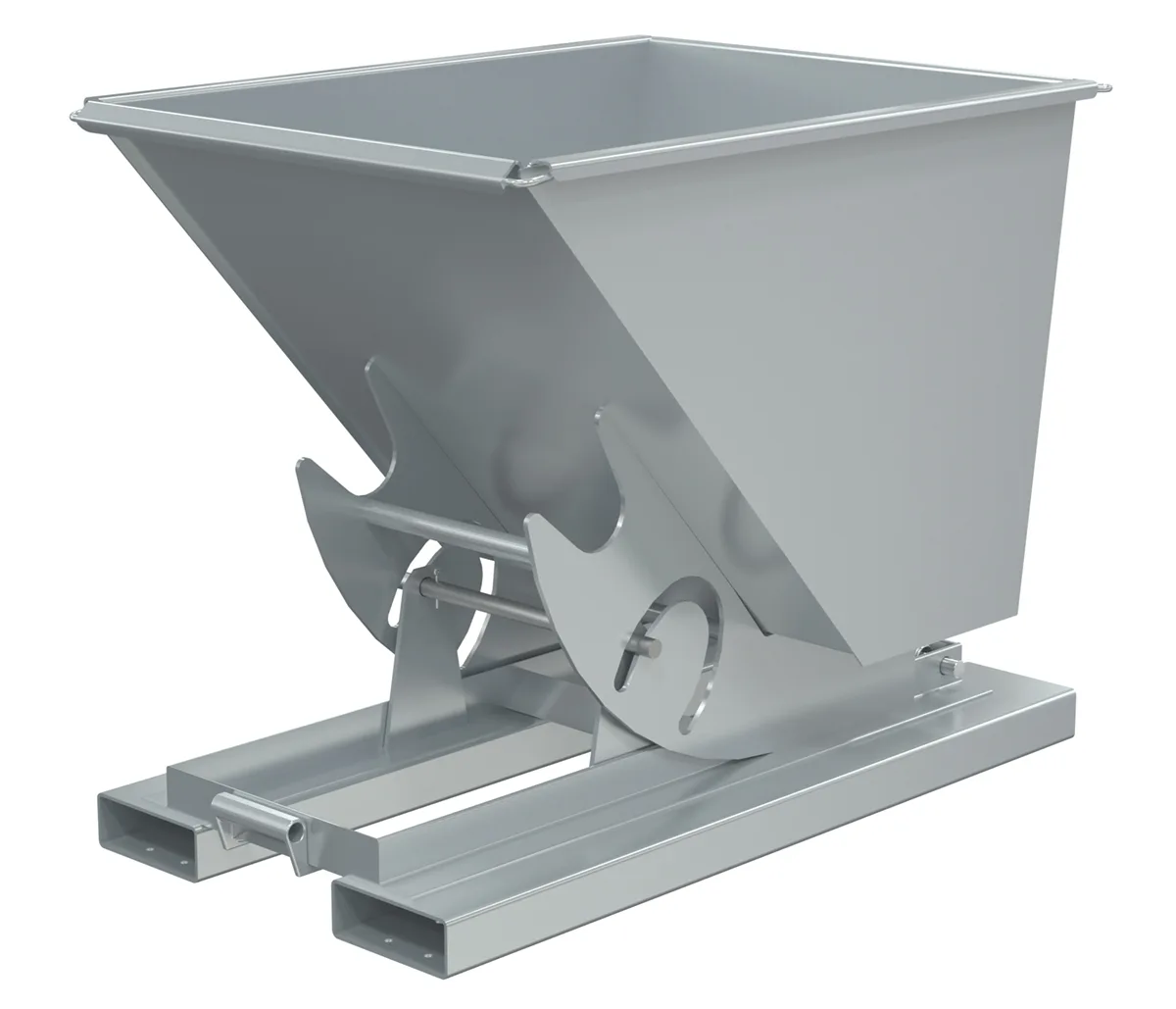 Vestil D-50-MD-NB-SL d-style hoppers, no bump & dump