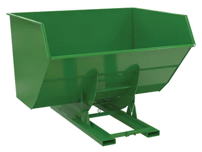 Vestil Steel Heavy Duty No Bump & Dump Hopper 5 Cubic Yard 6000 Lb. Capacity Tractor Green