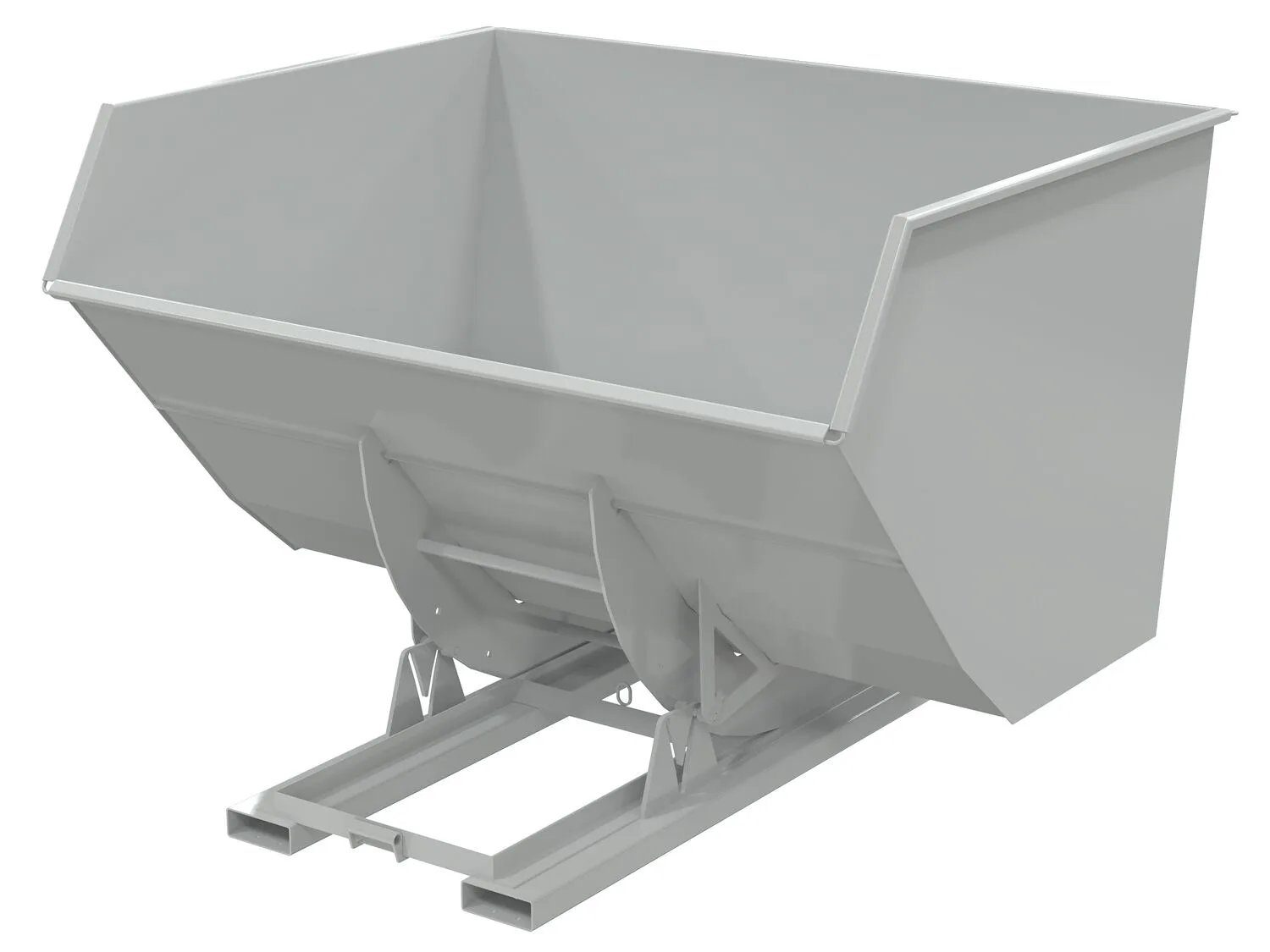 Vestil D-500-HD-NB-GY-MG d-style hoppers, no bump & dump