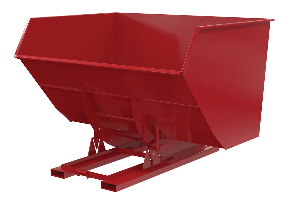 Vestil D-500-HD-NB-SR d-style hoppers, no bump & dump