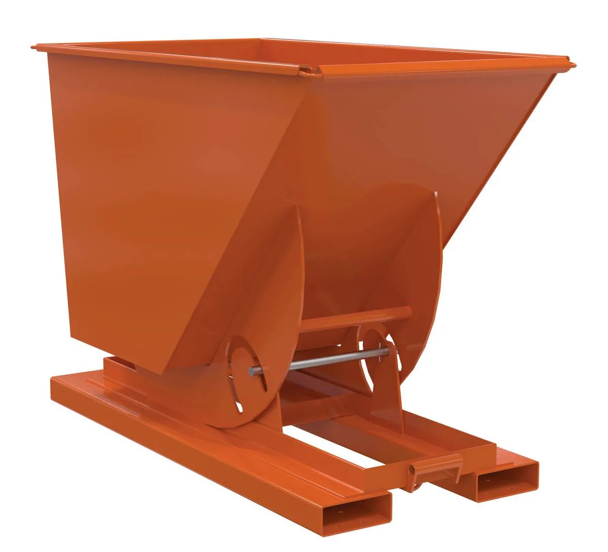 Vestil D-75-LD-NB-ORG-C d-style hoppers, no bump & dump