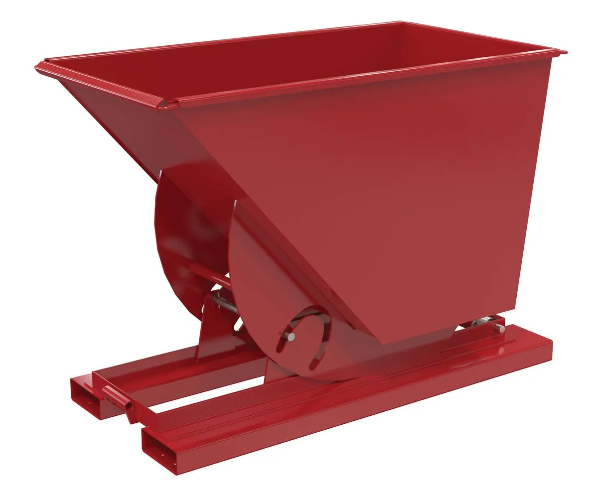 Vestil D-75-LD-NB-SR d-style hoppers, no bump & dump