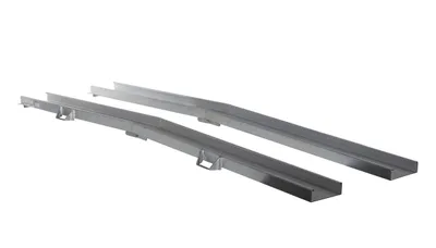 Vestil Aluminum Foldaway Wheelchair Ramp 120 In. Length With 4 In. Lip 550 Lb. Capacity Silver