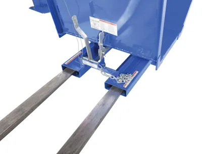 Vestil D-NS-100-LD open side hopper shown from an alternate angle