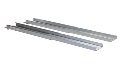 Vestil Extruded Aluminum Wheelchair Ramp Light Telescopic 72 In. Usable Length 550 Lb. Capacity Silver