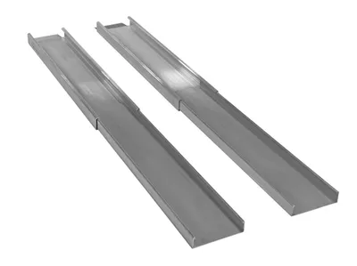 Vestil Extruded Aluminum Wheelchair Ramp Light Telescopic 88 In. Usable Length 550 Lb. Capacity Silver