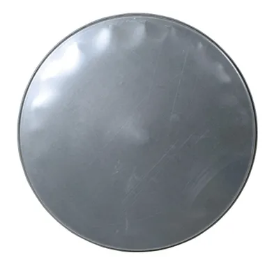 Vestil DC-235 galvanized steel drum cover shown from an alternate angle