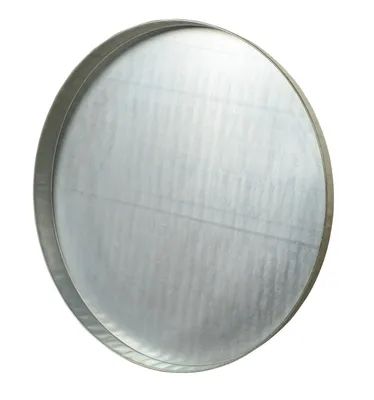 Vestil DC-245 galvanized steel drum cover shown from an alternate angle