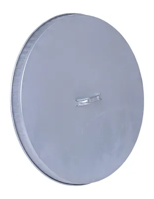 Vestil DC-245-H galvanized steel drum cover shown from an alternate angle