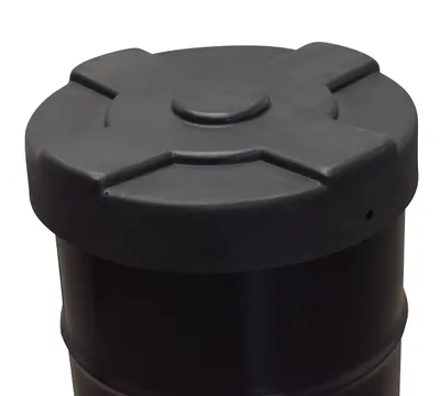 Vestil DC-P-30-BK drum cover shown from an alternate angle