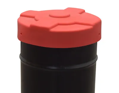 Vestil DC-P-30-RD drum cover shown from an alternate angle