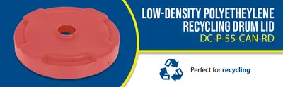 Vestil DC-P-55-CAN-RD recycling lid feature highlights