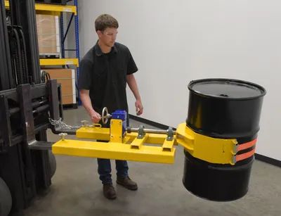 Vestil DCR-RAR-12 drum carrier right angle shown from an alternate angle