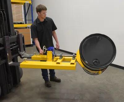 Vestil DCR-RAR-12 drum carrier right angle shown from an alternate angle