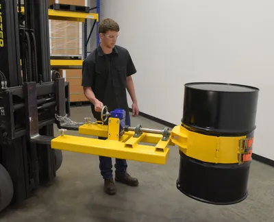 Vestil DCR-RAR-12 drum carrier right angle shown from an alternate angle