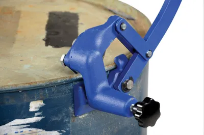 Vestil DD-10 manual drum deheader shown from an alternate angle