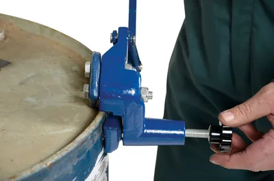 Vestil DD-9 manual drum deheader shown from an alternate angle