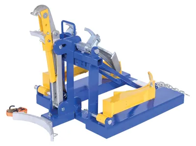 Vestil Steel Deluxe Combination Fork Mounted Drum Lifter 56-4/16 In. x 29 In. x 30-1/8 In. 1000 Lb. Capacity Blue