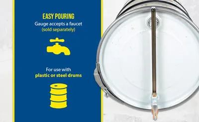 Vestil DGLI-4 horizontal drum gauge level indicator feature highlights