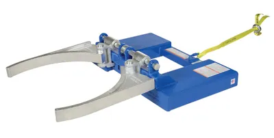 Vestil Steel Adjustable Single Drum Gripper 35 In. x 27-3/4 In. x 7-1/2 In. 800 Lb. Capacity Blue