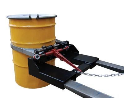 Vestil DGS-AG spring grip fork mounted drum gripper shown from an alternate angle