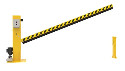 Vestil Steel Dock Barricade Electric/Hydraulic 10 Ft. Yellow