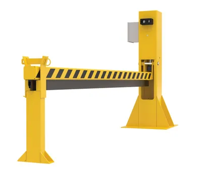 Vestil DJG-100 dock barricade shown from an alternate angle
