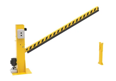 Vestil Steel Dock Barricade Electric/Hydraulic 8 Ft. Yellow