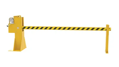 Vestil Steel Dock Barricade Manual Hand Crank 8 Ft. Yellow