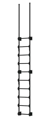Vestil Steel Walk Through Dock Ladder 10 Step 300 Lb. Capacity Black