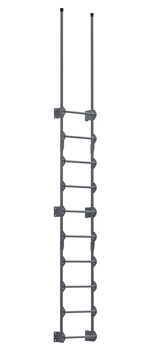 Vestil DKL-10-GYSG walk-thru style dock ladder