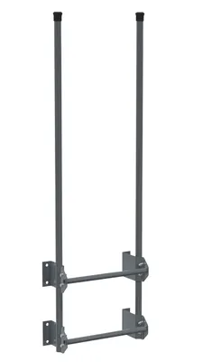 Vestil Steel Walk Through Dock Ladder 2 Step 300 Lb. Capacity Gray Semi Gloss