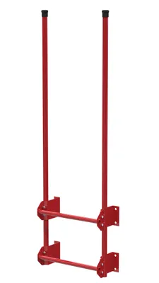 Vestil Steel Walk Through Dock Ladder 2 Step 300 Lb. Capacity Red