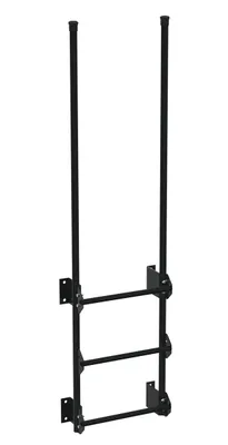 Vestil Steel Walk Through Dock Ladder 3 Step 300 Lb. Capacity Black