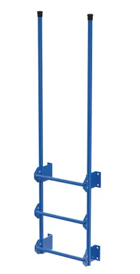 Vestil Steel Walk Through Dock Ladder 3 Step 300 Lb. Capacity Blue