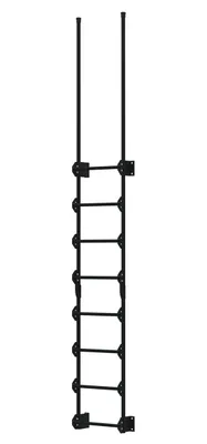 Vestil Steel Walk Through Dock Ladder 8 Step 300 Lb. Capacity Black