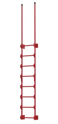 Vestil Steel Walk Through Dock Ladder 8 Step 300 Lb. Capacity Red