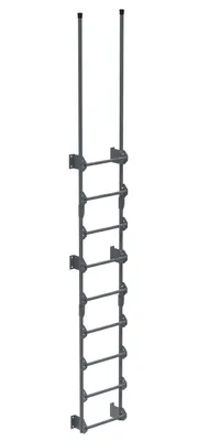 Vestil Steel Walk Through Dock Ladder 9 Step 300 Lb. Capacity Gray Semi Gloss