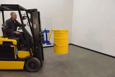 Vestil DLH-CL2-1 carriage-mounted drum lifter shown from an alternate angle
