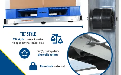 Vestil DOL-4242-6T-FL aluminum pallet dollie feature highlights