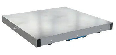Vestil Aluminum Pallet Dolly with Solid Top Tilt 36 In. x 36 In. 8000 Lb. Capacity Silver