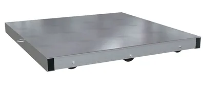 Vestil Aluminum Pallet Dolly with Solid Top Tilt 36 In. x 36 In. 4000 Lb. Capacity Silver