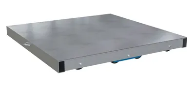 Vestil Aluminum Pallet Dolly with Solid Top Tilt 36 In. x 36 In. 6000 Lb. Capacity Silver